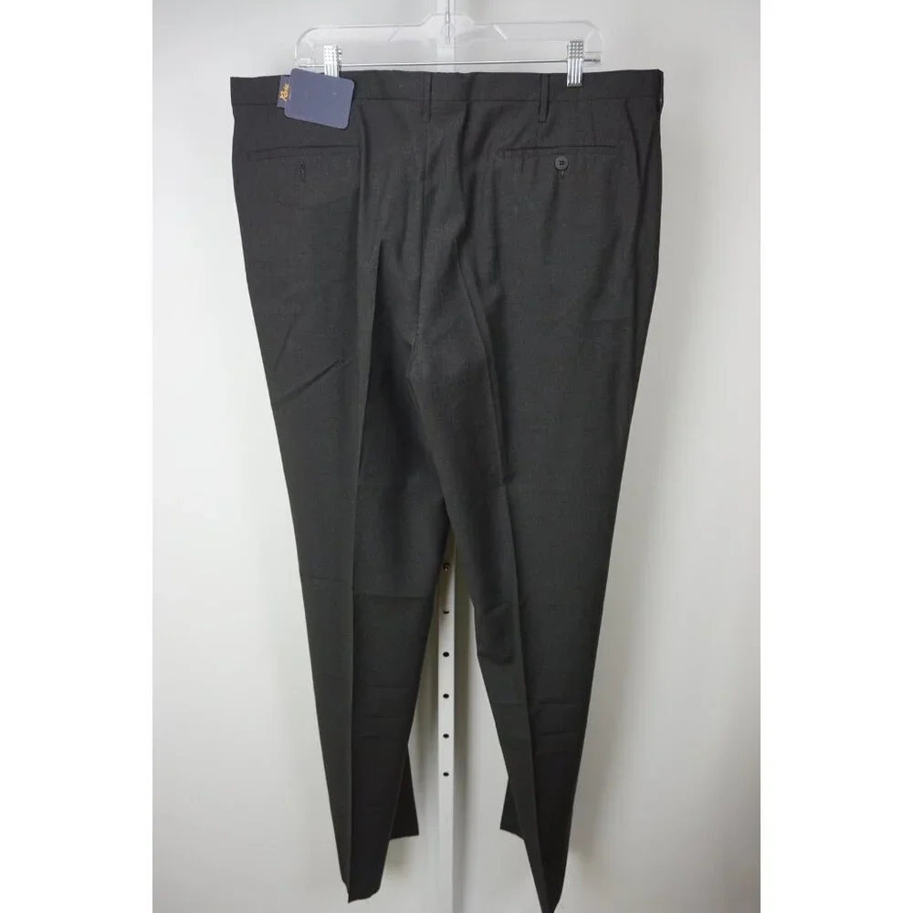 Rota Solid Dark Gray 100% Wool Mens Dress Pants Sz 60 BRAND NEW